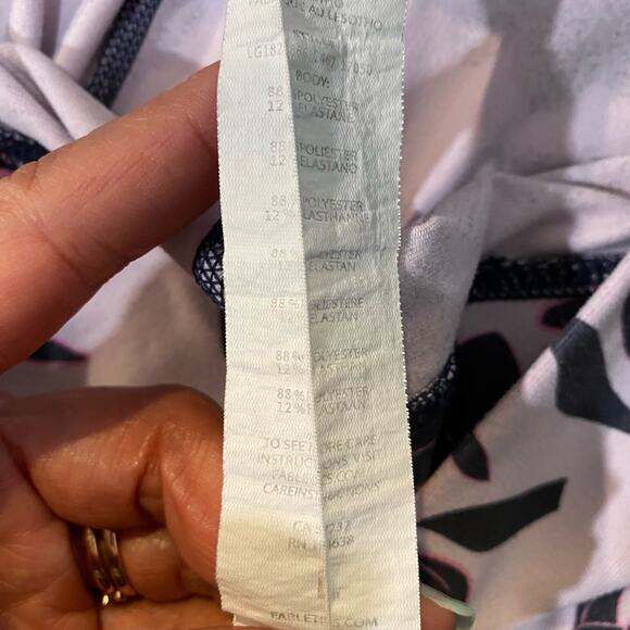 Fabletics Illustrative Peony Define PowerHold High-Waisted 7/8 Leggings Sz L - Picture 6 of 12